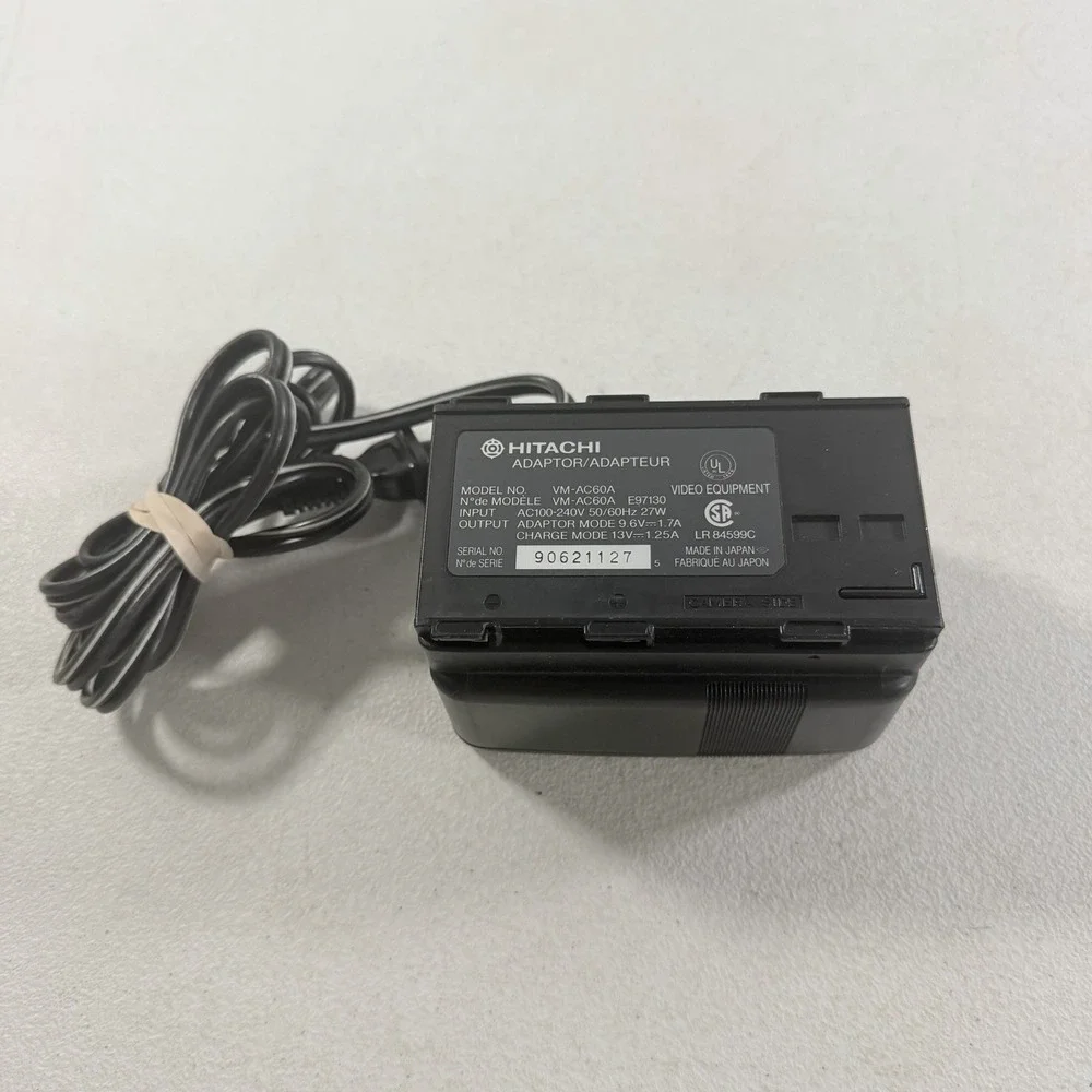 Hitachi VM-AC60A Camcorder Battery Charger Power Supply Adaptor TESTED WORKING